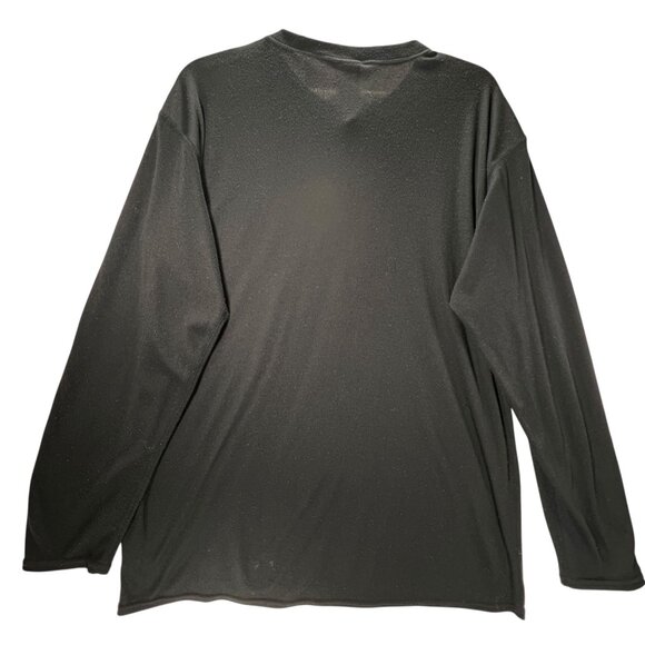 Vtg Patagonia Capilene Black Henley Shirt Snap Large Base Layer Long Sleeve USA - Picture 3 of 9